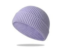 Trawler Beanie Hat - Short Fisherman Beanies in Cold Weather Stretch Skull Cap Retro and Hip-hop Style