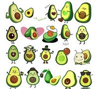 Trayosin 20 Stück Avocado Bügelflicken Patches zum Aufbügeln, Bügelbilder für Thermotransfers Patch Sticker für T-Shirt Jeans Rucksäcke Familien Kleidung Hut DIY Applikation