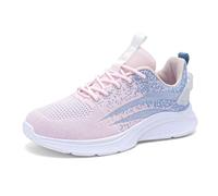 Trcloltc Damen Laufschuhe Mesh Atmungsaktiv Leicht rutschfeste Sportschuhe SchnüRschuhe Fitness Turnschuhe DäMpfende Laufsohle