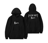 Trconk Calum Scott Hoodie Männer Frauen Unisex Bedrucktes Pullover Sweatshirt Lässig Übergroß Langarm Kapuzenpullover Streetwear XS~4XL-Black||XS