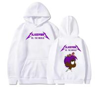 Trconk Kapuzenpullover Lil Uzi Vert Lässig Bedruckt Pullover Sweatshirt Männer Frauen Hip Hop Mode Neutral Langärmelig Oberteile Streetwear-Black||XXS
