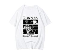 Trconk T-Shirts Serielle Experimente Lain Anime T-Shirts Tops Niedliche Manga Kurze Ärmel Baumwolle Bedruckt Bequeme Vielseitige T-Shirts Kurze Ärmel-Black||XXS
