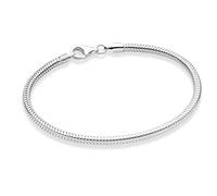 Treasure Bay 3.4mm Runde Schlange Kette Armband für Frauen (21 Cm)