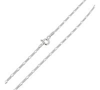 Treasure Bay Damen Figaro-Silberkette - 925 Sterling Silber 1,3 mm - Italienische Halskette - Längen 40-60 cm (55 Cm)