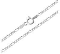 Treasure Bay Herren und Damen Figaro-Silberkette - 2 mm Breite - 925 Sterling Silber Halskette - Diamantschliff - Längen 40-60 cm (55 Cm)
