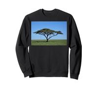 Tree Serengeti National Park Safai Afrika Sweatshirt, Unisex für Erwachsene, Schwarz, M