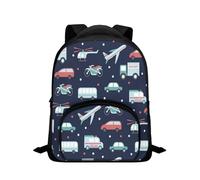 Treer 11L Rucksack Kinder, 3D Cartoon Auto Schulrucksack für Kinder Kinderrucksack Mädchen Jungen Kindergartenrucksack Schulranzen für 3-10 Jahre (Flugzeug,31x25x14cm)