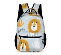 Treer 3D Cartoon Tier Rucksack Kinder, Wasserdicht Nylo Schulrucksack für Kinder Groß 20.6L Kinderrucksack Mädchen Jungen Kindergartenrucksack Schulranzen für 3-14 Jahre (Löwe,43x32x15cm)