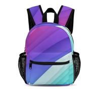 Treer Rucksack Kinder, Schulrucksack 3D Buntes Blau Wasserdicht Nylon Kinderrucksack, Kindergartenrucksack Schulranzen für 3-14 Jahre Mädchen Jungen (Blau K,31x25x13.5cm)