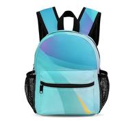 Treer Rucksack Kinder, Schulrucksack 3D Buntes Blau Wasserdicht Nylon Kinderrucksack, Kindergartenrucksack Schulranzen für 3-14 Jahre Mädchen Jungen (Blau G,31x25x13.5cm)