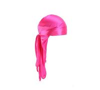 Treer Unisex Sport Kopfbedeckung Kopftuch, Seide Durag Einfarbig Atmungsaktiver Radfahren Bandana Fahrrad Motorrad Piratentuch Stirnband Biker Hat Laufen Mütze (Rose Red,Einheitsgröße)