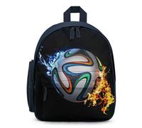 Treer Wasserdicht Rucksack Kinder, 3D-Fußball Schulrucksack für Kinder Nylon Kinderrucksack Mädchen Jungen Kindergartenrucksack Schulranzen für 3-10 Jahre (Fußball 2,32x24x15cm)