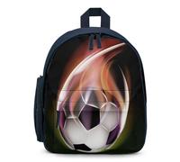 Treer Wasserdicht Rucksack Kinder, 3D-Fußball Schulrucksack für Kinder Nylon Kinderrucksack Mädchen Jungen Kindergartenrucksack Schulranzen für 3-10 Jahre (Fußball 1,32x24x15cm)