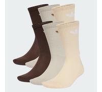 Trefoil Cushion Crew Socken, 6 Paar Brown / Putty Grey / Crystal Sand 37-39