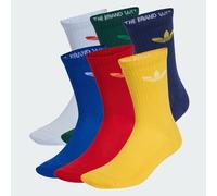 Trefoil Cushion Crew Socken, 6 Paar Crystal Sky / Dark Blue / Better Scarlet / Collegiate Green 46-48