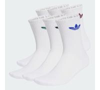 Trefoil Cushion Crew Socken, 6 Paar White / Night Indigo / Collegiate Green 37-39