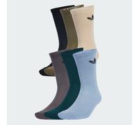 Trefoil Cushion Crew Socken, 6 Paar Wonder Beige / Medium Dark Khaki / Aurora Ivy 34-36