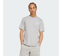 T-Shirt ADIDAS ORIGINALS "TREFOIL ESS TEE", Herren, Gr. S, grau (medium grau heather, weiß), Obermaterial: 100% Baumwolle, sportlich, Shirts, drei Streifen Essentials Shirt mit Trefoil Logo (19252061-