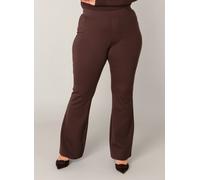 Treggings BASE LEVEL CURVY "Allie", Damen, Gr. 58/60, N-Gr, braun, Web, Obermaterial: 65% Viskose, 30% Nylon, 5% Elasthan, figurbetont lang, Hosen Treggings, Aktuelle Boocut-Form (59554642-58) braun