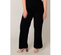 Treggings BASE LEVEL CURVY "Arah", Damen, Gr. 54 (56), Länge 32, schwarz, Web, Obermaterial: 97% Polyester, 3% Elasthan, unifarben, loose fit extralang, Hosen Treggings, mit elastischem Bund (25102150