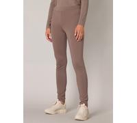 Treggings BASE LEVEL, Damen, Gr. 48, N-Gr, grau (schwarz taupe), Web, Obermaterial: 65% Viskose, 30% Nylon, 5% Elasthan, unifarben, eng lang, Hosen Treggings, mit elastischem Bund und Viskose (7988192