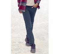 Trekkinghose LASCANA ACTIVE, Damen, Gr. 42, N-Gr, blau (marine), Web, Obermaterial: 95% Polyamid, 5% Elasthan, unifarben, Basic lang, Hosen Trekkinghose, mit 3 Zipper Taschen (90071712-42) marine