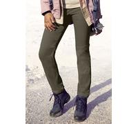 Trekkinghose LASCANA ACTIVE, Damen, Gr. 44, N-Gr, grün (olivgrün), Web, Obermaterial: 95% Polyamid, 5% Elasthan, unifarben, Basic lang, Hosen Trekkinghose, mit 3 Zipper Taschen (69905112-44) olivgrün