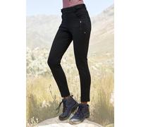 Trekkinghose LASCANA ACTIVE "Slim fit", Damen, Gr. 40, N-Gr, schwarz, Obermaterial: 87% Polyester, 13% Elasthan, unifarben, Hosen Trekkinghose, innen weich angeraut (56396302-40) schwarz