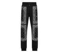 Trekkinghose PHILIPP PLEIN "Paisley", Herren, Gr. L, US-Größen, schwarz-weiß (02, schwarz), Obermaterial: 100% Baumwolle, Hosen Trekkinghose (40112622-L) 02, schwarz