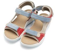 Trekkingsandale ARA "MOTION", Damen, Gr. 37, beige, beere, hellblau, Textil, Veloursleder, meliert, Schuhe (87038143-37) beige, beere, hellblau