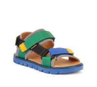 Trekkingsandale FRODDO "Ke Flash", Mädchen, Gr. 32, grün, blau, Leder, Textil, Schuhe Trekkingsandale, Sommerschuh, Klettschuh, Sandalette, mit drei Klettverschlüssen (54576241-32)