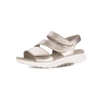 Trekkingsandale GABOR "Riemchensandale", Damen, Gr. 40,5, silber (gold), Schuhe (96462810-40,5) gold