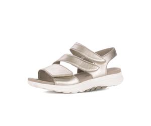Trekkingsandale GABOR "Riemchensandale", Damen, Gr. 40,5, silber (gold), Schuhe (96462810-40,5) gold
