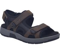 Trekkingsandale JOSEF SEIBEL "Emeric 06", Herren, Gr. 42, espresso, kombi, Leder, Textil, Schuhe, Sommerschuh, Bequemschuh mit Klettverschlüssen, H-Weite (51962822-42) espresso, kombi