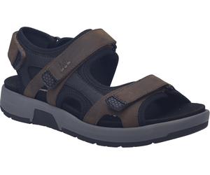 Trekkingsandale JOSEF SEIBEL "Emeric 06", Herren, Gr. 43, braun (espresso, kombi), Leder, Textil, Schuhe, Sommerschuh, Bequemschuh mit Klettverschlüssen, H-Weite (51962822-43) espresso, kombi