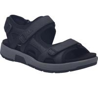 Trekkingsandale JOSEF SEIBEL "Emeric 06", Herren, Gr. 44, schwarz, Leder, Textil, Schuhe, Sommerschuh, Bequemschuh mit Klettverschlüssen, H-Weite (48679167-44) schwarz