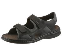 Trekkingsandale JOSEF SEIBEL "Max 61", Herren, Gr. 43, ocean, kombi, Leder, Textil, Schuhe, Klettsandale, Sommerschuh mit verstellbaren Klettverschlüssen, G-Weite (10110454-43) ocean, kombi