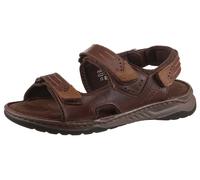 Trekkingsandale MUSTANG SHOES, Herren, Gr. 45, braun (dunkelbraun), Leder, Schuhe, Sommerschuh, Klettschuh mit weicher Innensohle (54187650-45) dunkelbraun