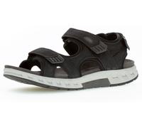 Pius Gabor Herren Trekkingsandalen, Männer Sandalen,zertifiziertes Leder,Freizeitschuhe,offene Schuhe,Strandschuhe,Black/Black,46 EU / 11 UK