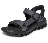 Trekkingsandale SKECHERS "GLIDE STEP SANDAL - DOVAH", Herren, Gr. 44, schwarz, Lederimitat, Textil, Schuhe, Outdoorsandale, Klettschuh, Sommerschuh mit Memory Foam (27607232-44) schwarz