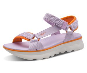 Trekkingsandale TAMARIS, Damen, Gr. 41, violett kombiniert, Textil, unifarben mit Farbeinsatz, Schuhe, Plateau, Sandalette, Riemchensandale in veganer Verarbeitung (82102132-41) violett kombiniert
