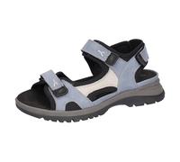 Trekkingsandale WALDLÄUFER "H-Sora", Damen, Gr. 5,5 (38,5), blau (jeansblau, grau, schwarz), Nubukleder, Textil, Schuhe, Outdoorschuh, Sommerschuh, Keilabsatz, in bequemer Schuhweite H, Topseller (843