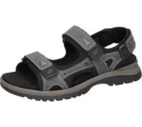 Trekkingsandale WALDLÄUFER "H-TARO", Herren, Gr. 10 (44,5), nachtblau, schwarz, Nubukleder, Textil, unifarben mit Farbeinsatz, Schuhe, Outdoorsandale, Klettsandale in Komfortweite H (= sehr weit) (906