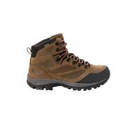 Trekkingschuh JACK WOLFSKIN "REBELLION TEXAPORE MID M", Herren, Gr. UK95-EU44, Normalschaft, braun (braun, rot), Main Material Second Material 100% Polyamide Lining Sole 100% Rubber/ EVA, Schuhe Trekk