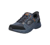 Trekkingschuh SKECHERS "Skechers Wanderschuhe Leder/Textil", Herren, Gr. 43, blau, Leder, Textil, Schuhe Trekkingschuh (42937525-43) blau