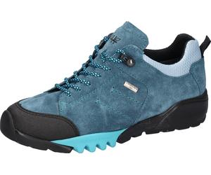 Trekkingschuh WALDLÄUFER "H-AMIATA", Damen, Gr. 3,5 (36), blau, schwarz, Gummi, Textil, Veloursleder, kontrastfarbene Details, Schuhe Trekkingschuh, Freizeitschuh, Halbschuh, Outdoorschuh mit TEX-Auss