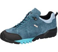 Trekkingschuh WALDLÄUFER "H-AMIATA", Damen, Gr. 4,5 (37,5), blau, schwarz, Gummi, Textil, Veloursleder, kontrastfarbene Details, Schuhe Trekkingschuh, Freizeitschuh, Halbschuh, Outdoorschuh mit TEX-Au