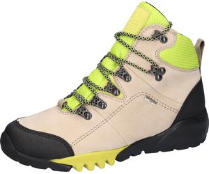 Trekkingschuh WALDLÄUFER "H-AMIATA", Damen, Gr. 5,5 (38,5), beige (creme, limette, schwarz), Gummi, Nubukleder, Textil, Veloursleder, Schuhe Trekkingschuh, Outdoorschuh, Wanderschuh, Schnürboots, Schu