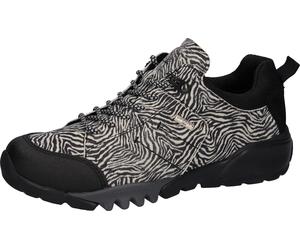 Trekkingschuh WALDLÄUFER "H-AMIATA", Damen, Gr. 6,5, schwarz, weiß, Gummi, Nubukleder, Textil, Veloursleder, Schuhe Trekkingschuh, Freizeitschuh, Halbschuh, Outdoorschuh mit TEX-Ausstattung, H-Weite (