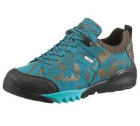 Trekkingschuh WALDLÄUFER "H-Amiata", Damen, Gr. 8 (42), gold (türkis, goldfarben), Gummi, Nubukleder, Textil, Schuhe Trekkingschuh, Freizeitschuh, Halbschuh, Schnürschuh mit TEX-Membran, H-Weite (6478